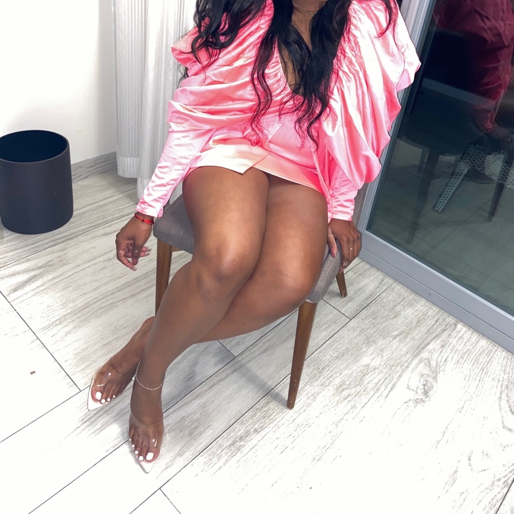 ASOS pink dress